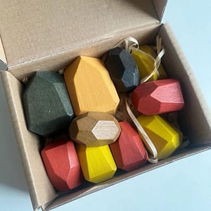 Beach wood stone stacking 10 pieces