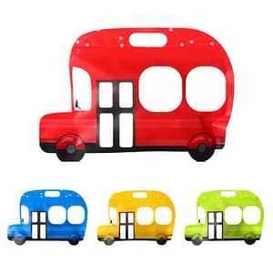 10 Pack Cartoon Bus Goodie Bags Plastic Gift Candy Bags with Handle Ziplock Seal Bags Waterproof Packaging Bags Birthday Bags Party