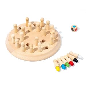 Wooden Memory Chess,Learning & Education Toys,Colour Memory Chess Matching Sticks, Montessori Toys, Parent-Child Interaction Games for Adults and Kids