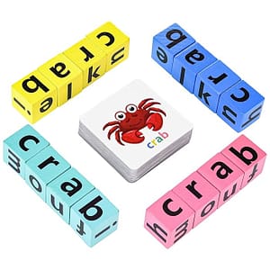 Wooden Blocks Spelling Game, Wooden Alphabet Puzzles Blocks, Matching Letter Game Kids Toys Alphabet Spelling Game Toys Montessori Learning Toy Early, Learning Toys for Kids Ages