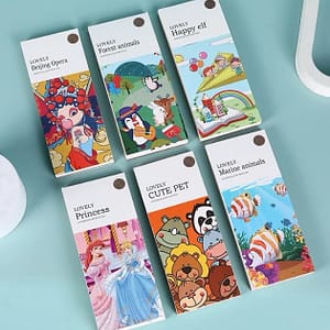 10set Pocket Watercolour Easy Painting Bookmarks Book with brush DIY Art Magic Colouring Paint Book Set for Kids, Artist, Beginners Party Fillers Paint Outdoor.